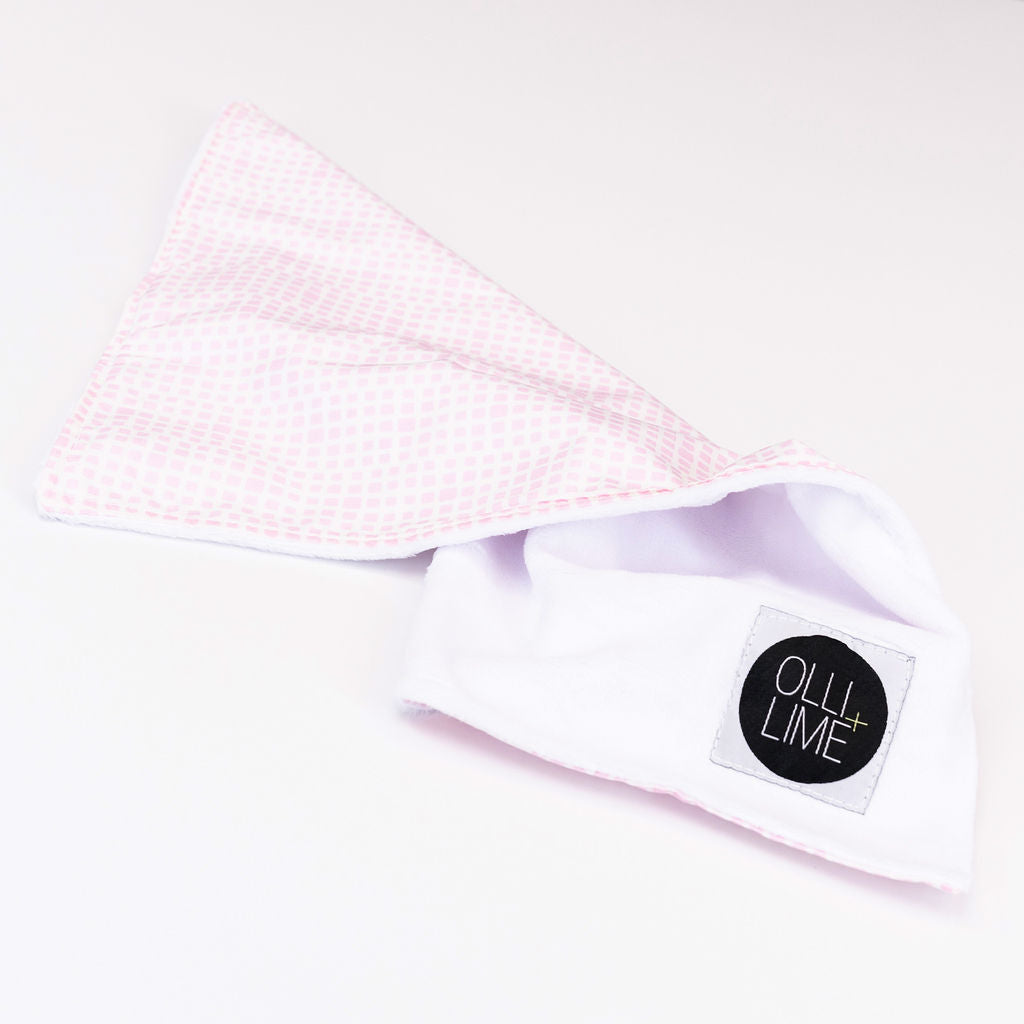 Tea Parties One Day - Lovey Cuddle - Pink Geometric Squares on Ivory - Olli+Lime